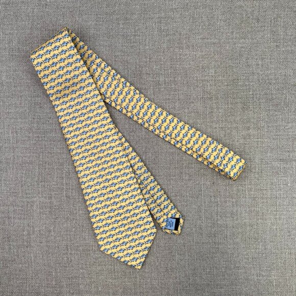 Sero Tie Men Silk Fish New England Classic Outdoor 59x3.75 Hand Made Core Ex - Picture 1 of 8